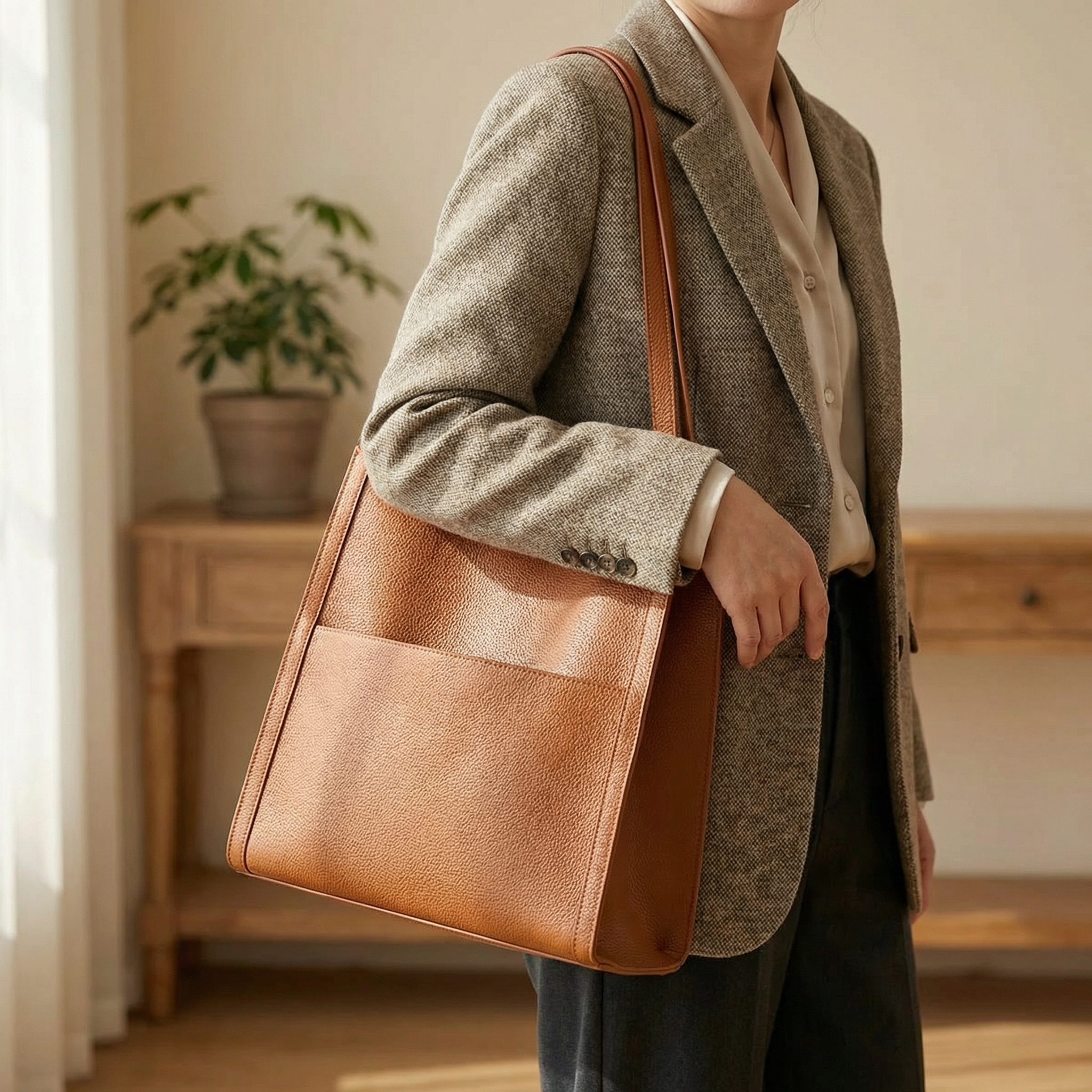 Solenne – Borsa a Spalla in Pelle Morbida