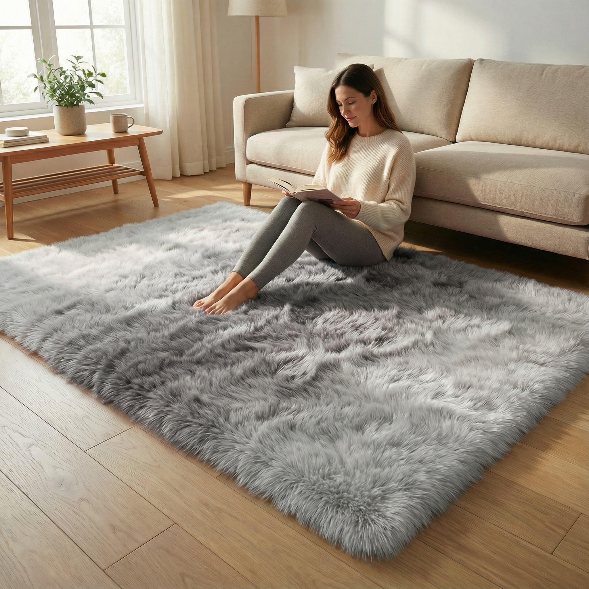 Velura - Tappeto in peluche gradiente per stanze accoglienti