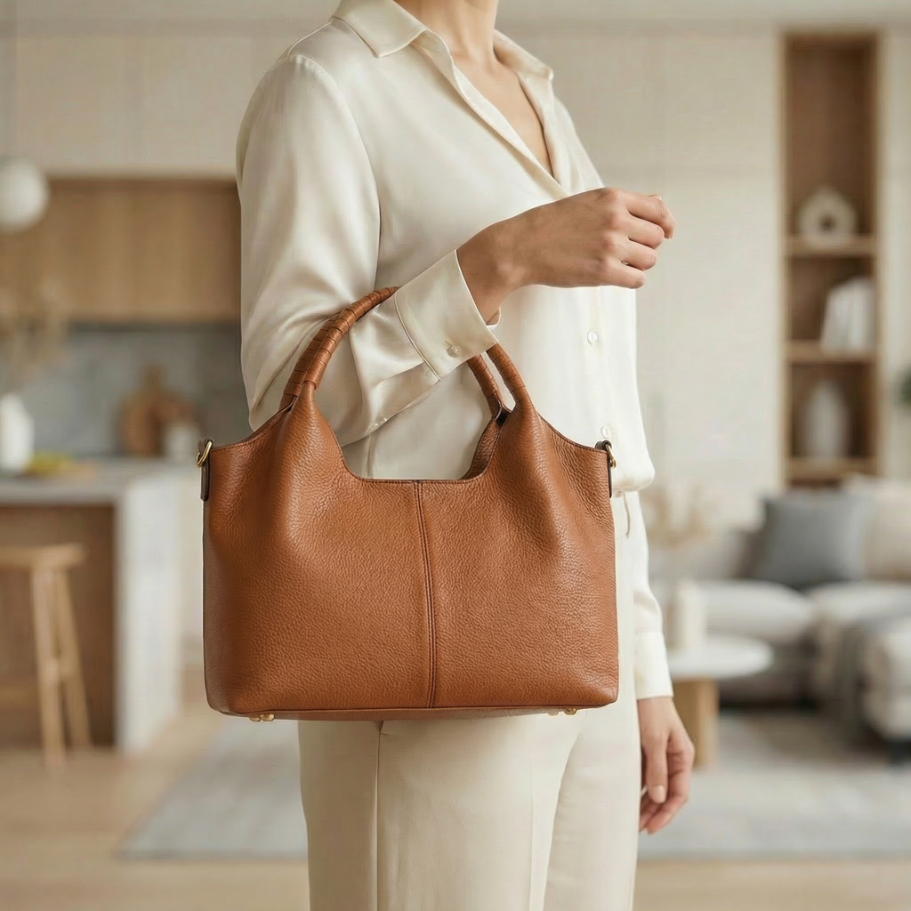 Carrina – Borsa Hobo in Pelle Morbida per Tutti i Giorni