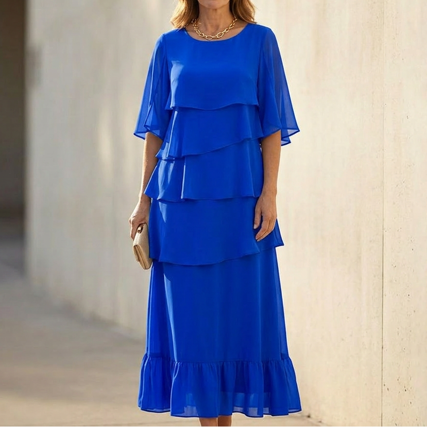 Florelle – Abito midi a balze per donna