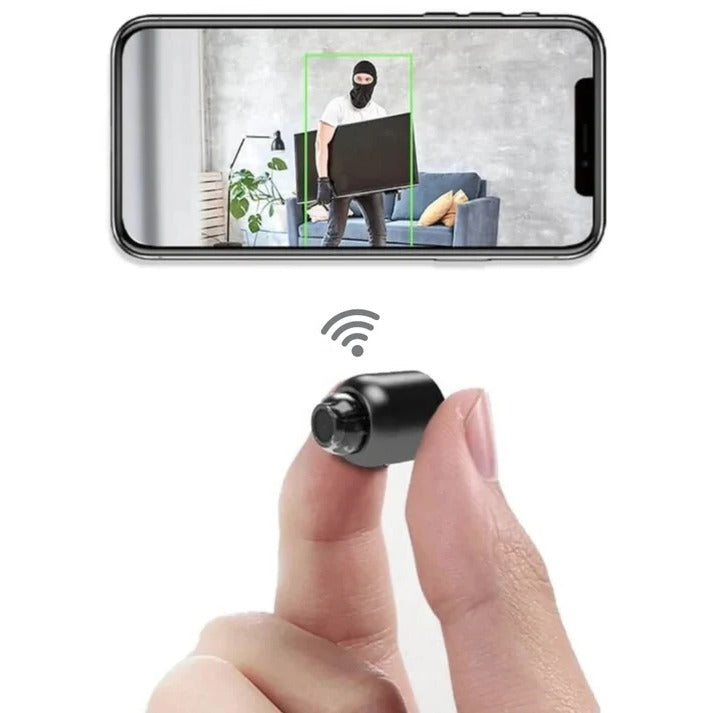 Piccola Telecamera di Sicurezza WiFi con Visione Notturna Wireless HD per Bambini e Animali Domestici