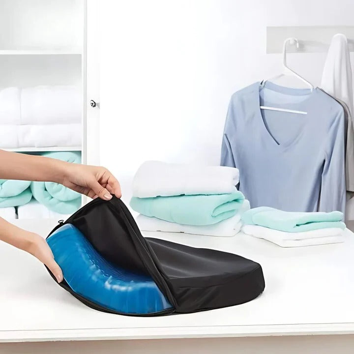 Cuscino Ortopedico in Gel | Sollievo dalla Pressione - Dolore al Coccige - Supporto per la Schiena Bassa - Per Sedia da Ufficio - Auto - Uso in Sedia a Rotelle