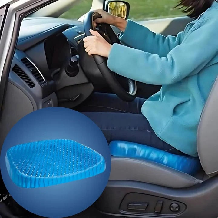 Cuscino Ortopedico in Gel | Sollievo dalla Pressione - Dolore al Coccige - Supporto per la Schiena Bassa - Per Sedia da Ufficio - Auto - Uso in Sedia a Rotelle