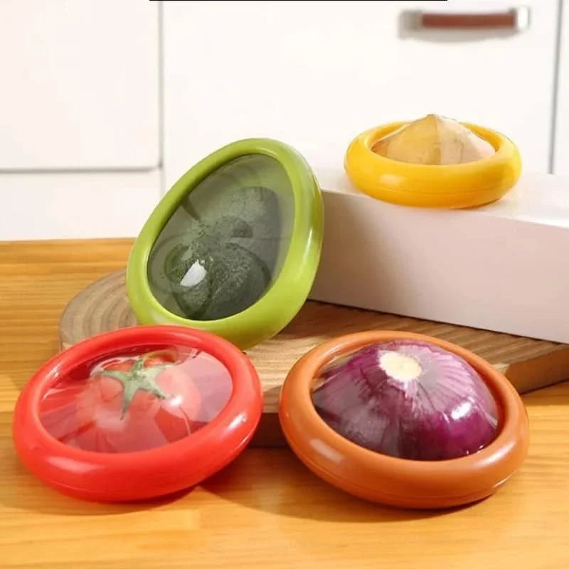 Coperchi riutilizzabili per frutta e verdura tagliata (x4)