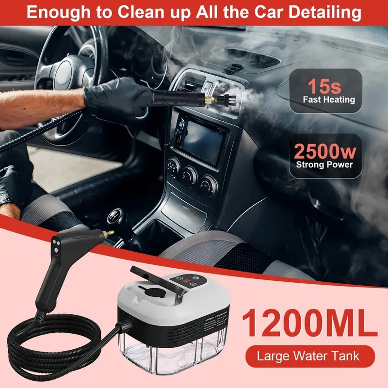 Pulitore a Vapore ad Alta Pressione da 2500W con Guanti
