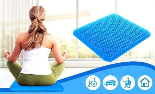 Cuscino Ortopedico in Gel | Sollievo dalla Pressione - Dolore al Coccige - Supporto per la Schiena Bassa - Per Sedia da Ufficio - Auto - Uso in Sedia a Rotelle