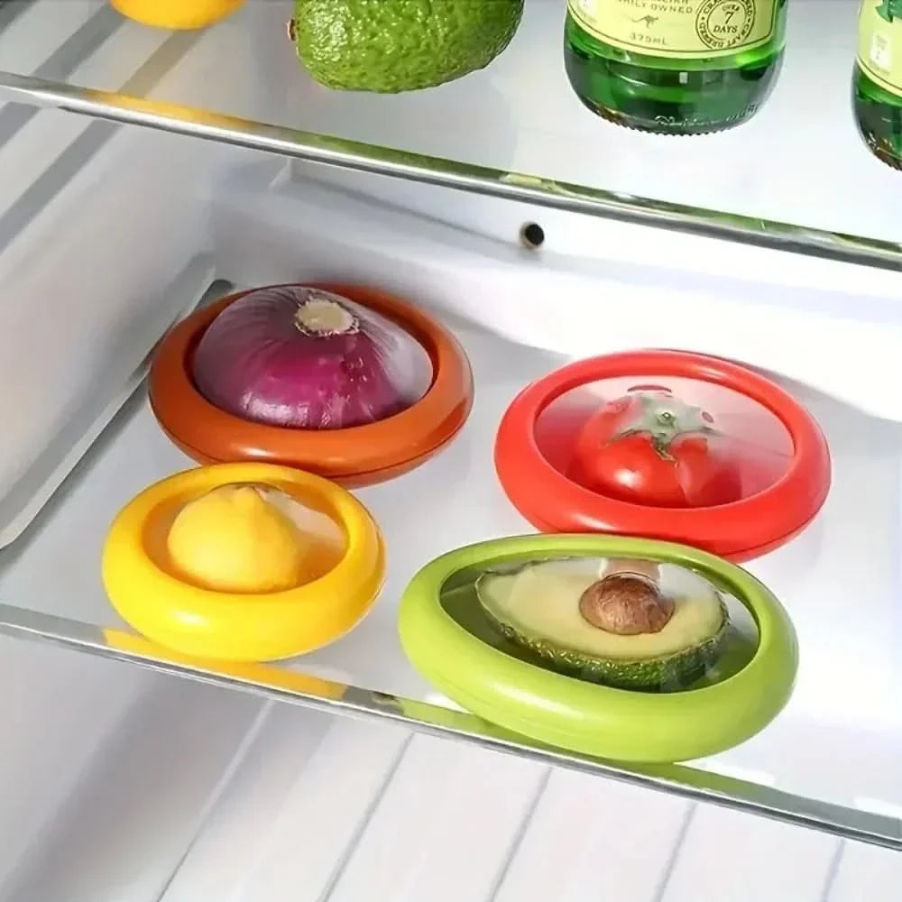 Coperchi riutilizzabili per frutta e verdura tagliata (x4)