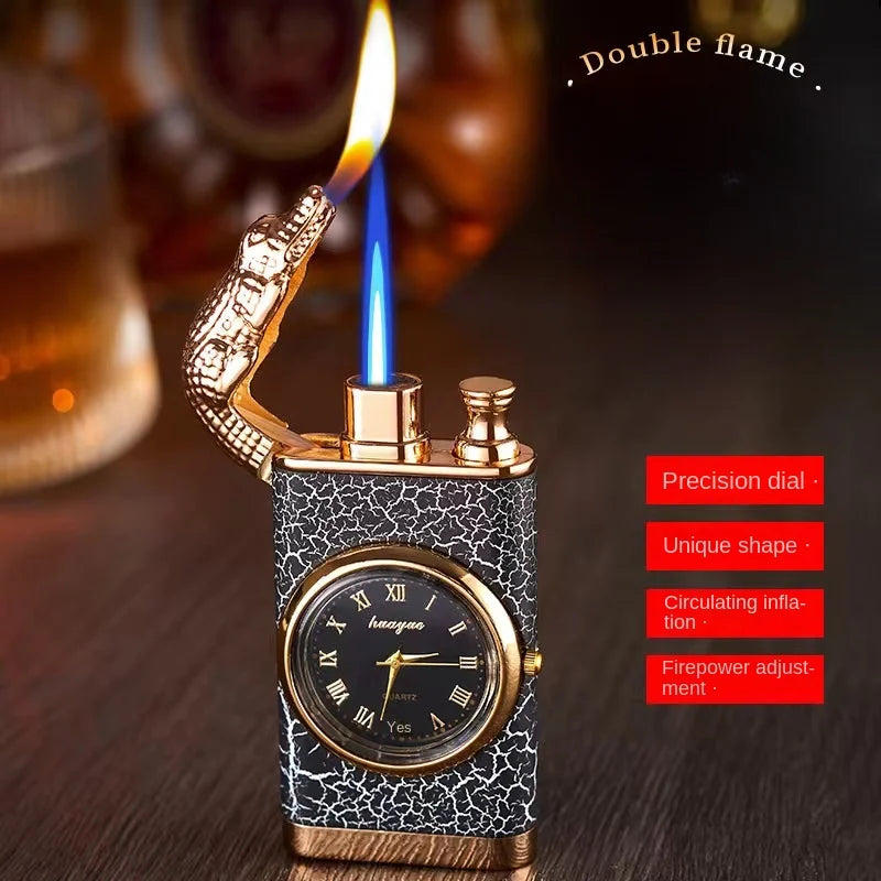 (1+1 GRATIS) CrocoFlame: L'accendino a doppia fiamma
