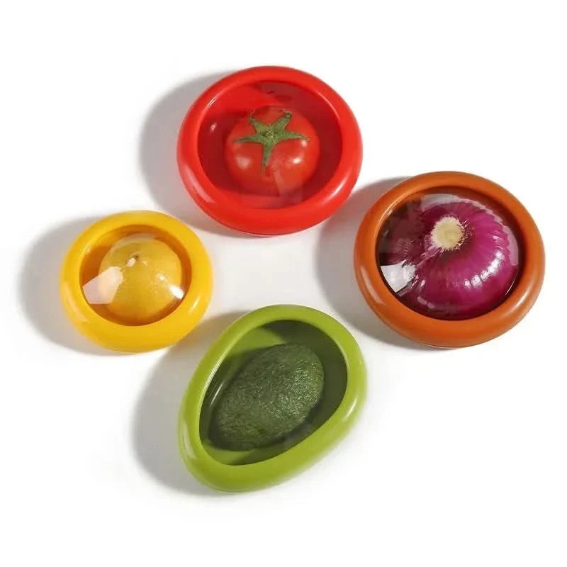 Coperchi riutilizzabili per frutta e verdura tagliata (x4)