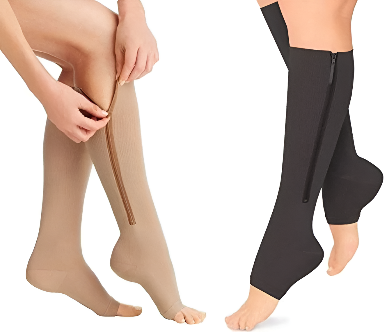 Calze a Compressione con Cerniera Supporto 20-30 mmHg