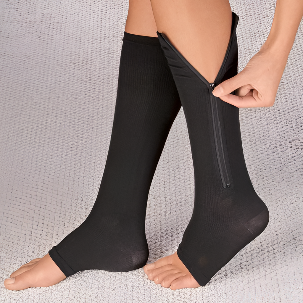 Calze a Compressione con Cerniera Supporto 20-30 mmHg