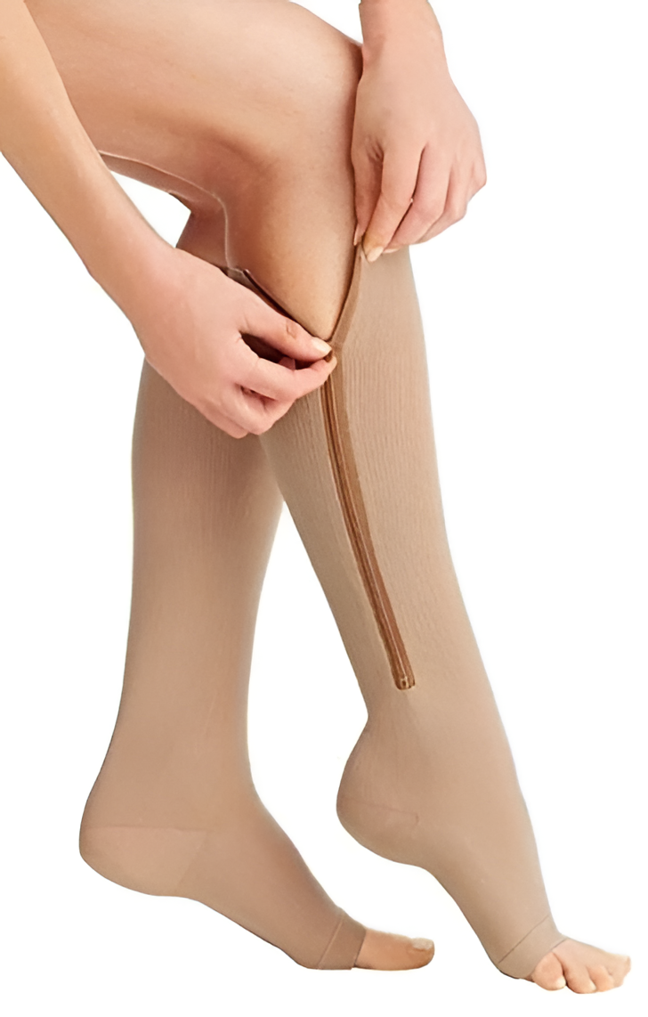Calze a Compressione con Cerniera Supporto 20-30 mmHg