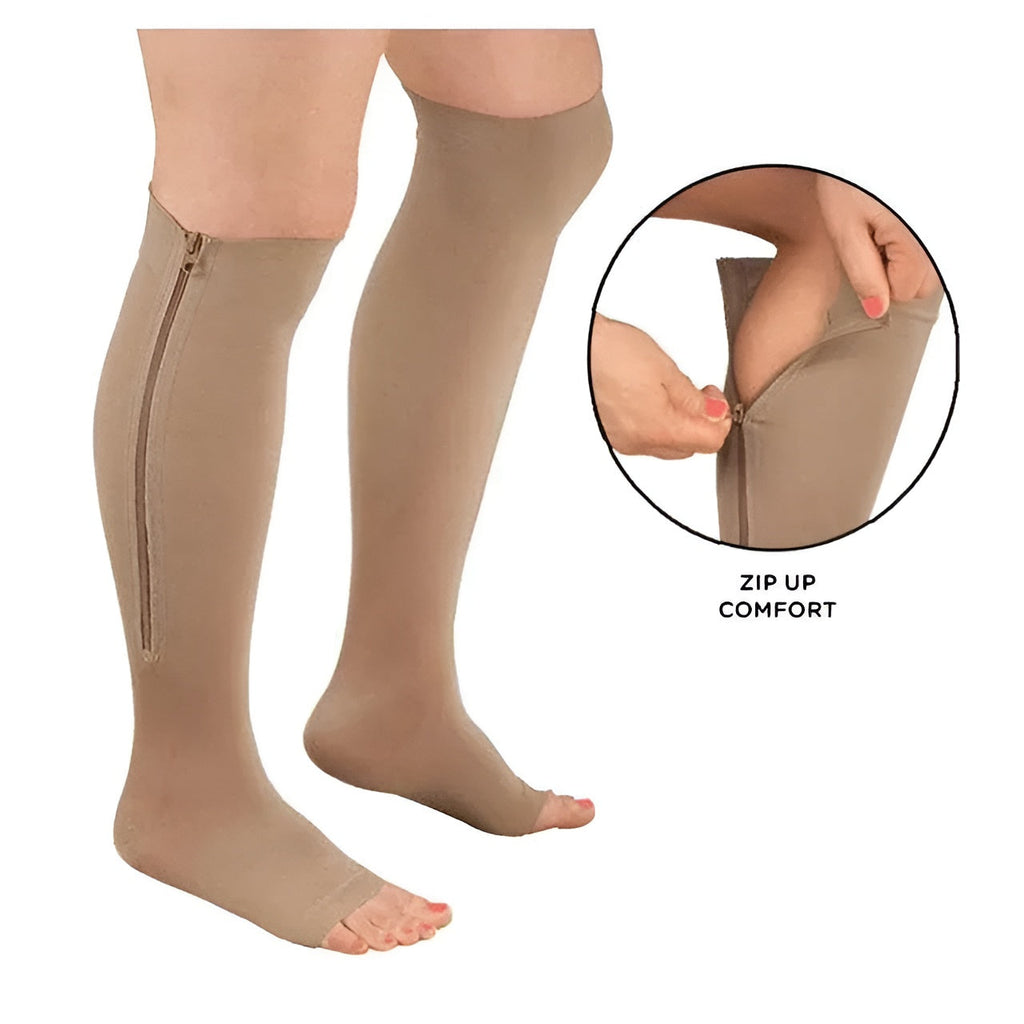 Calze a Compressione con Cerniera Supporto 20-30 mmHg