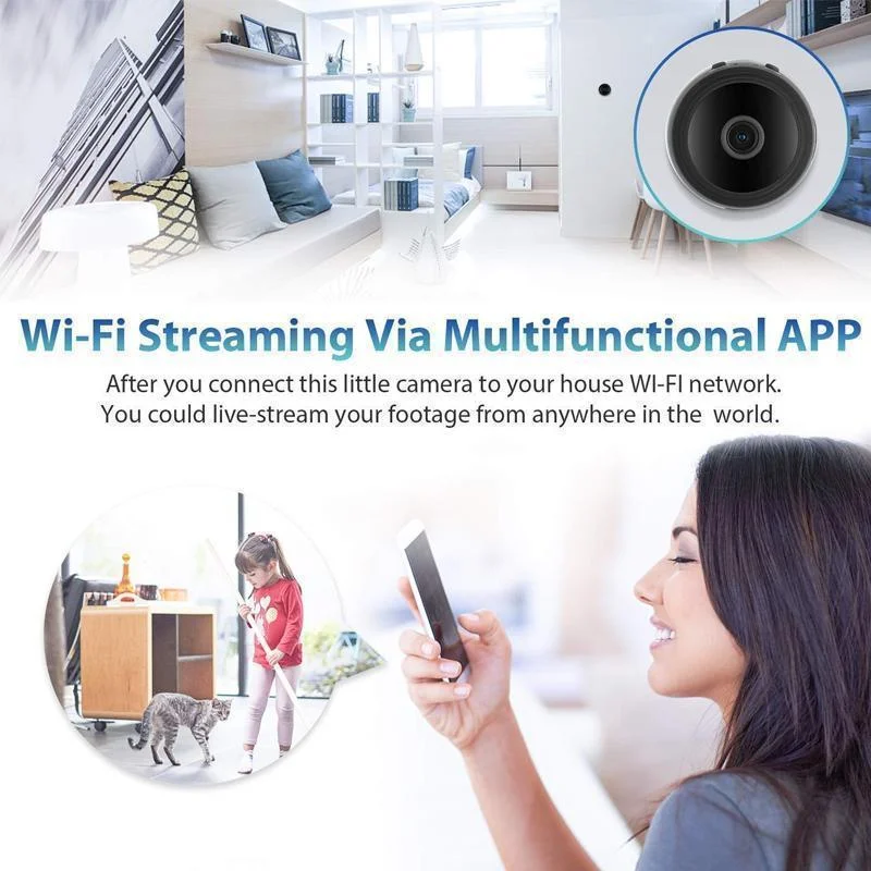 1080p Telecamera Mini WiFi Magnetica