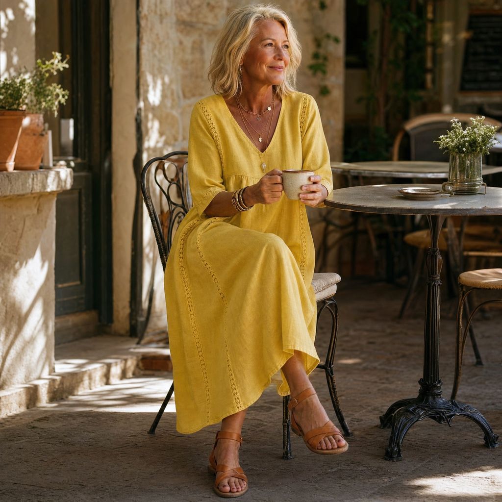 Virella – Abito Midi Relaxed da Donna con Tasche