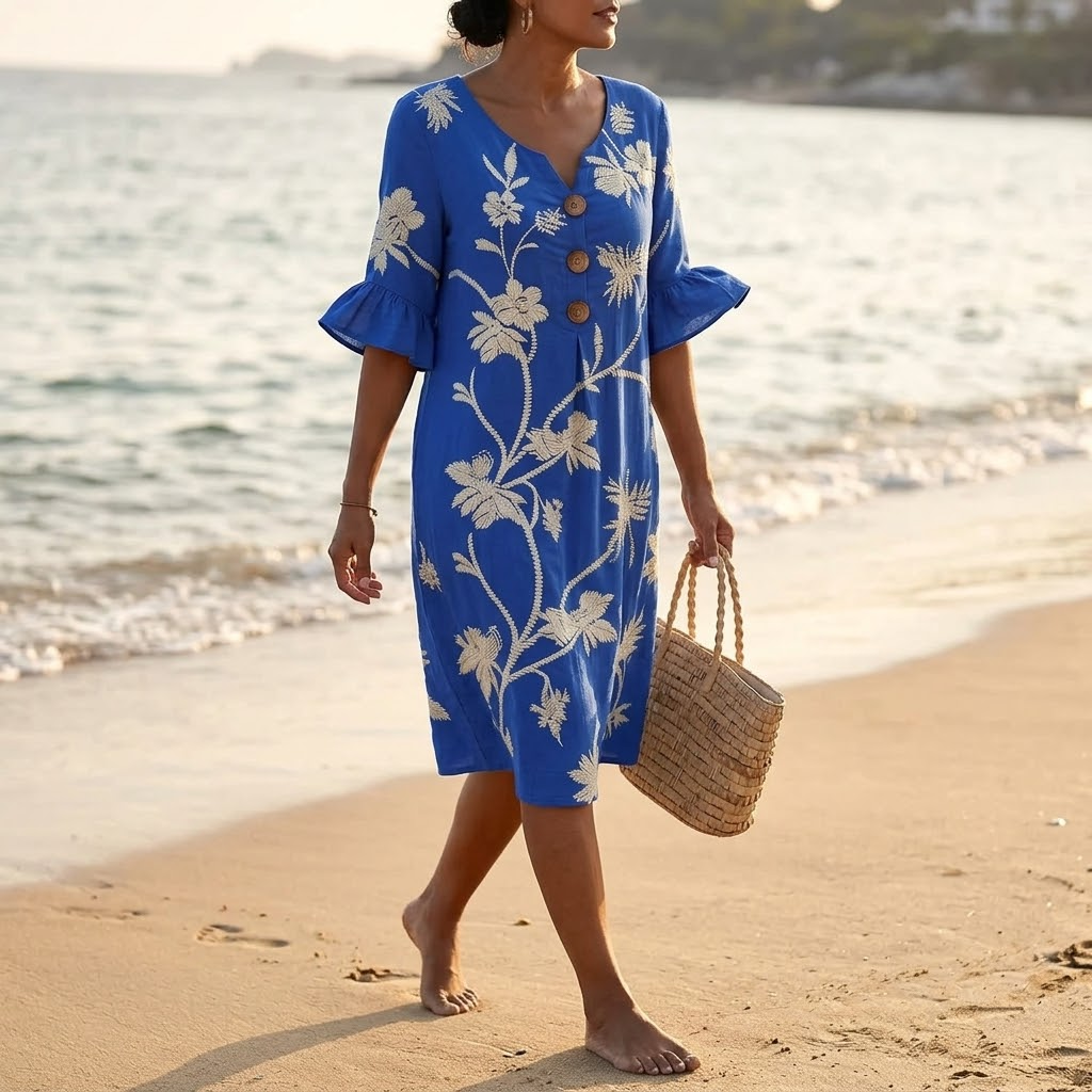 Solenya – Abito Midi Floreale da Donna