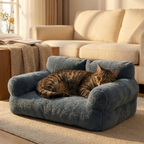 Pawluna – Divano per Animali Domestici in Peluche con Copertura Lavabile