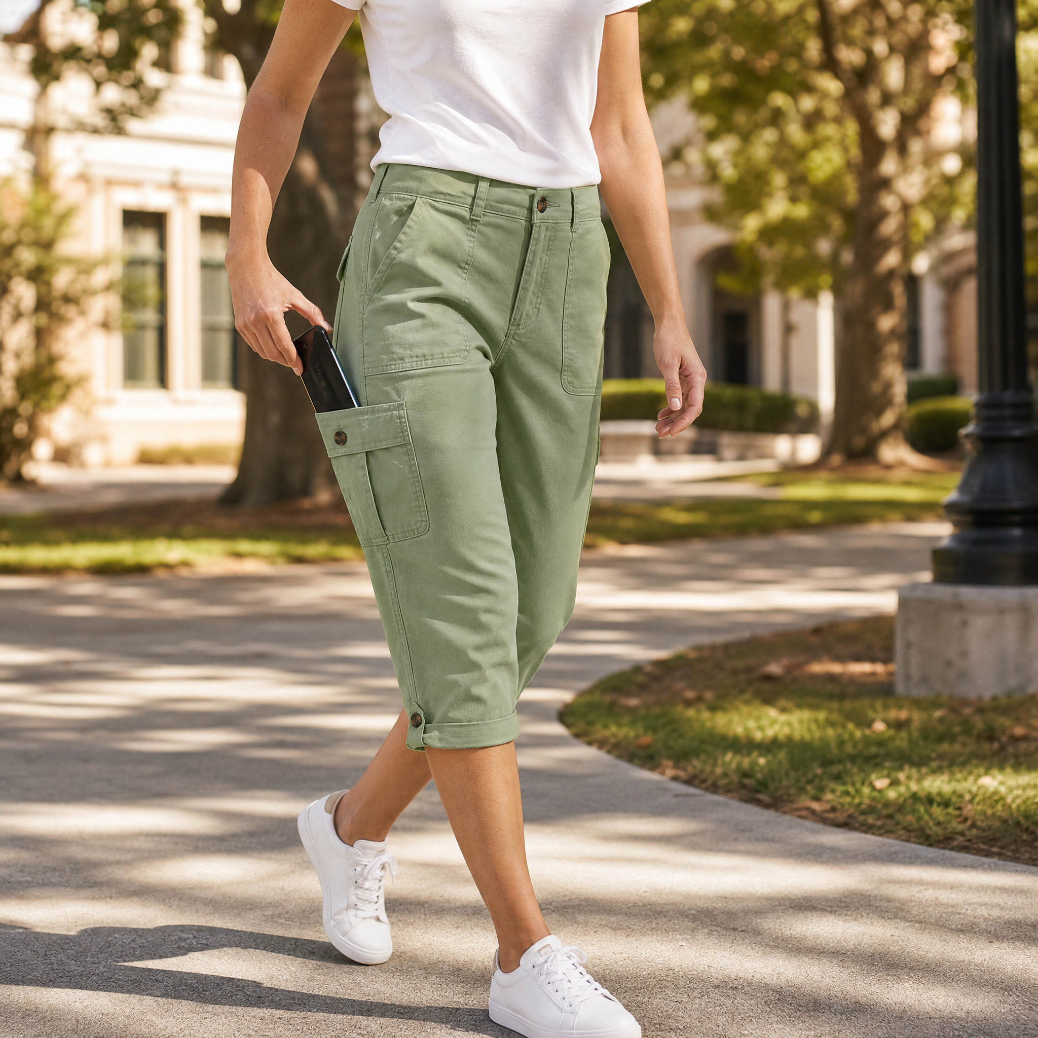 Movana – Capri da donna comodi con tasche