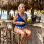 Marivelle – Bikini a vita alta con avvolgimento frontale per donna
