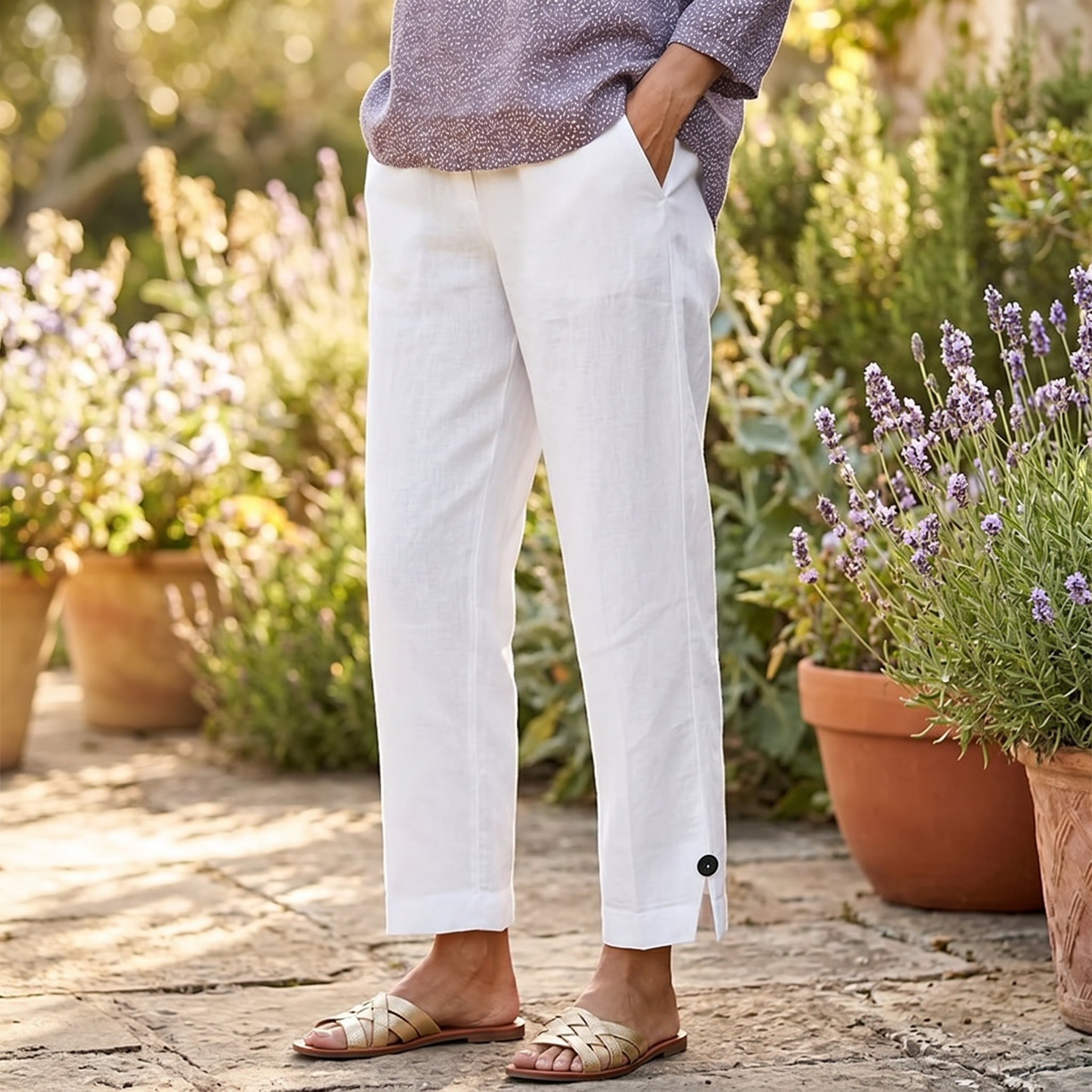 Womee – Pantaloni Cropped Donna in Soft-Stretch