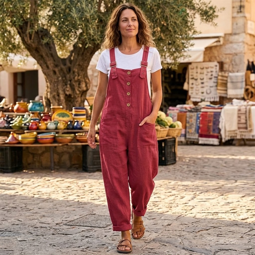 Slowlinen – Salopette con Bottoni Frontali