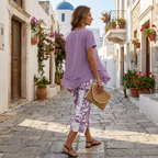 Lunavia – Set Tunica Asimmetrica e Pantaloni a Gamba Larga
