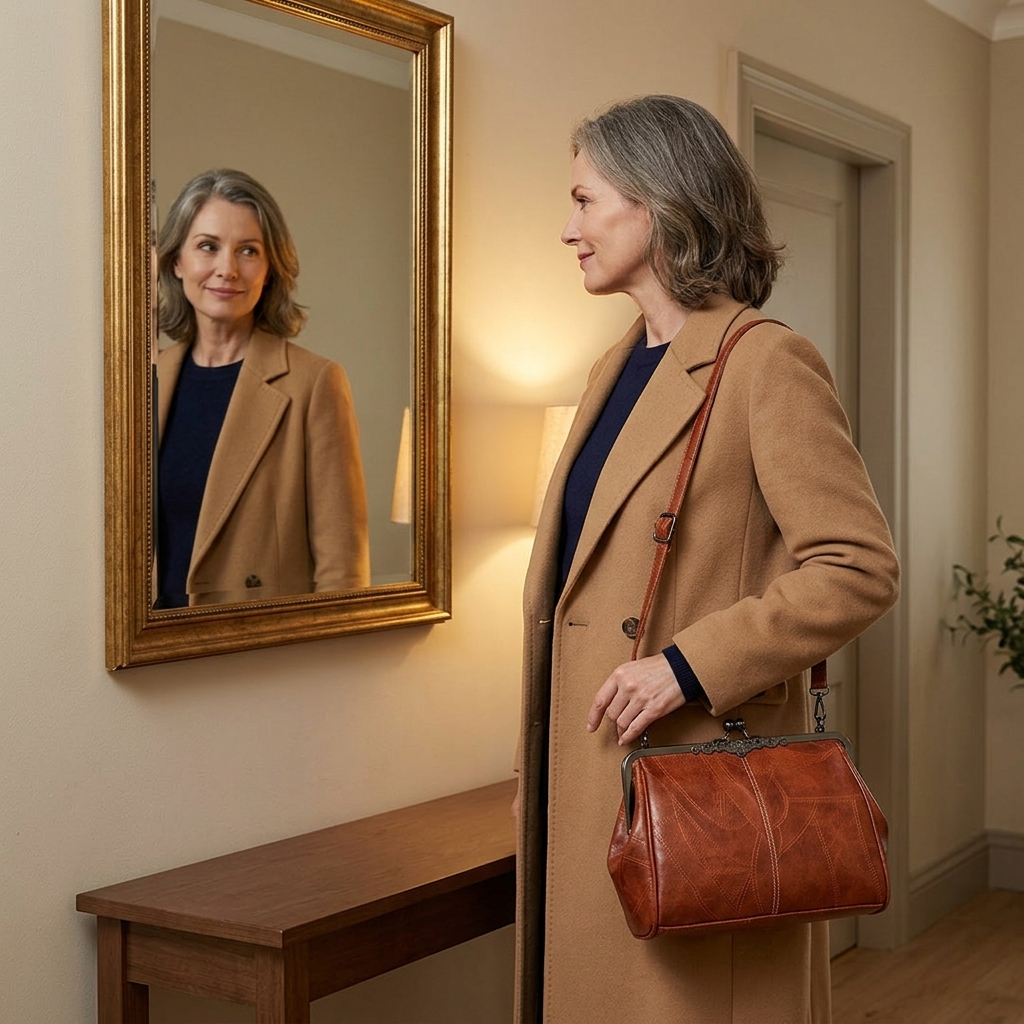 Bellora – Borsa a Mano Vintage con Chiusura a Bacio