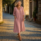 Virella – Abito Midi Relaxed da Donna con Tasche