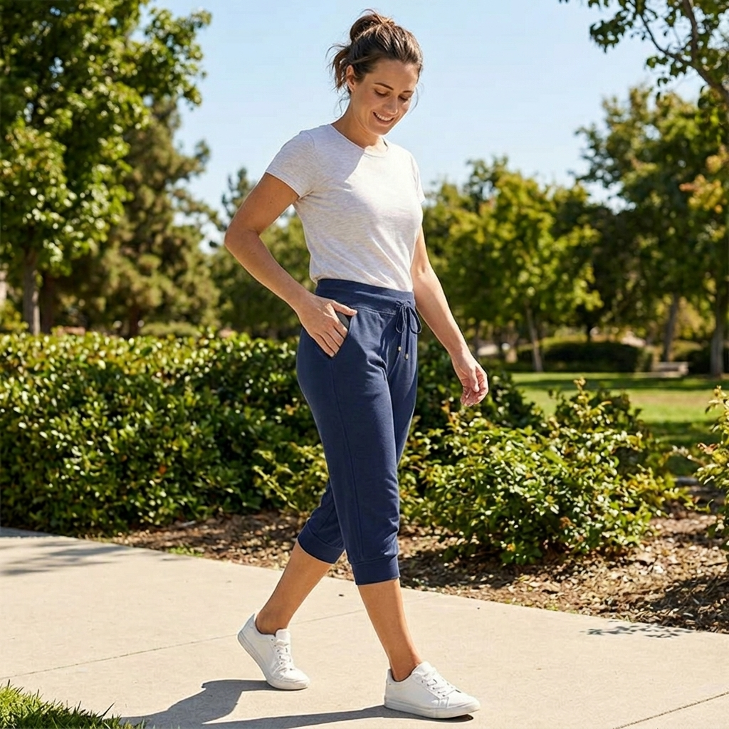 Lunara – Jogger Capri in Cotone Morbido con Coulisse