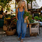 Lovarra – Salopette in Denim Relaxed da Donna con Tasche