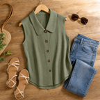 Linora – Top estivo collare donna leggero