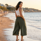 Coastella – Pantaloni Culotte a Vita Arricciata per Donna
