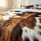 Ranchero – Set di Biancheria da Letto in Pelle di Vacca Western
