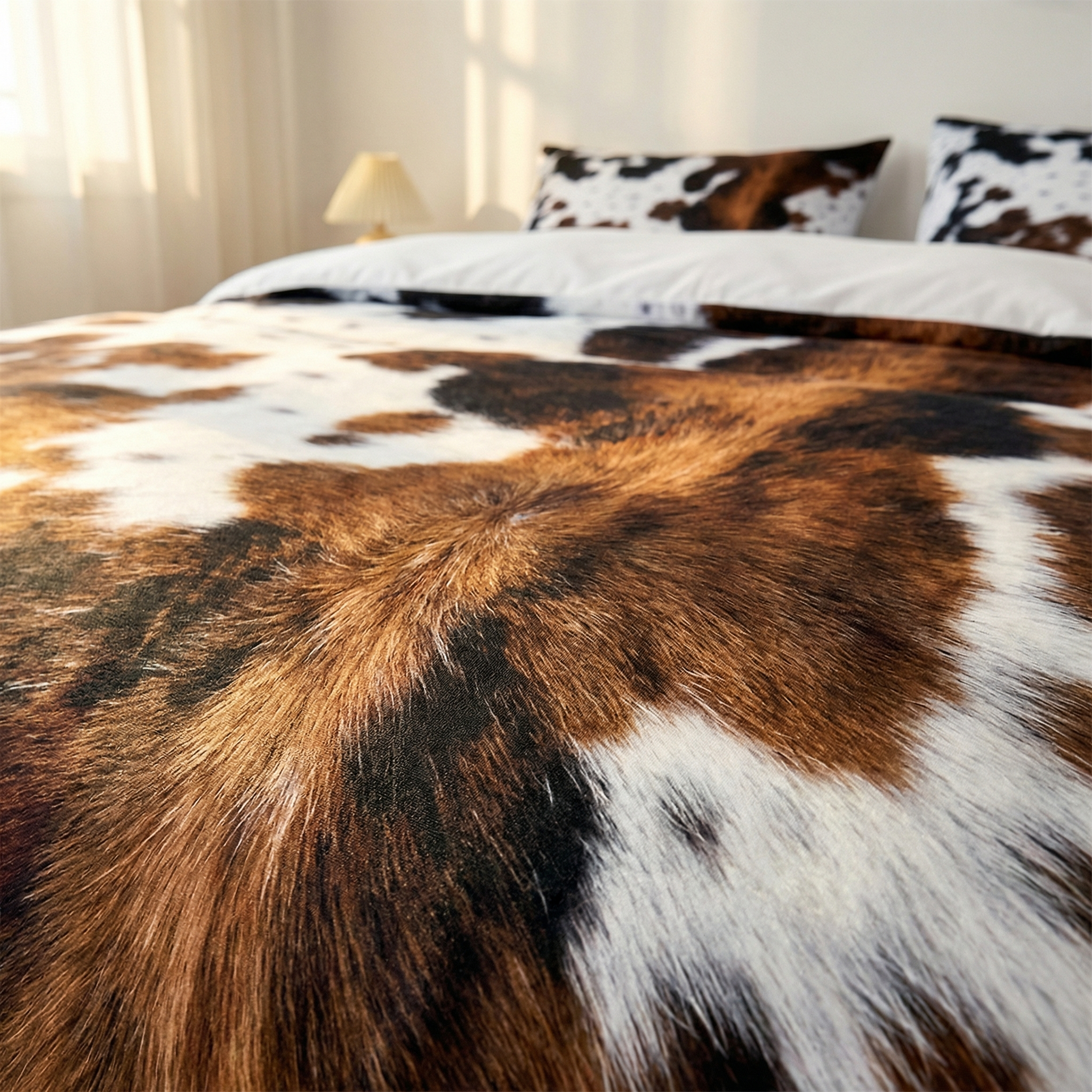 Ranchero – Set di Biancheria da Letto in Pelle di Vacca Western