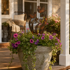 Lark & Iron – Bastone da Giardino Rustico con Uccelli e Fiori Selvatici