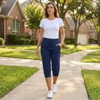 Lunara – Jogger Capri in Cotone Morbido con Coulisse