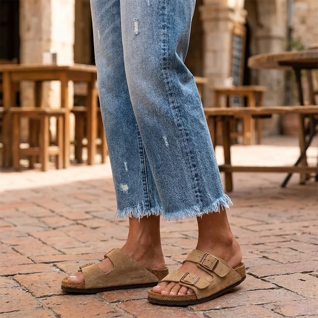 Vivara – Jeans Cropped a Gamba Dritta con Frange per Donna