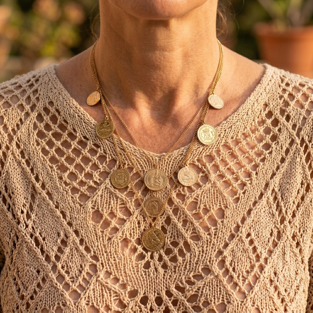 Sunfara – Top V-Neck Bohemien all'Uncinetto per Donna