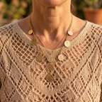 Sunfara – Top V-Neck Bohemien all'Uncinetto per Donna