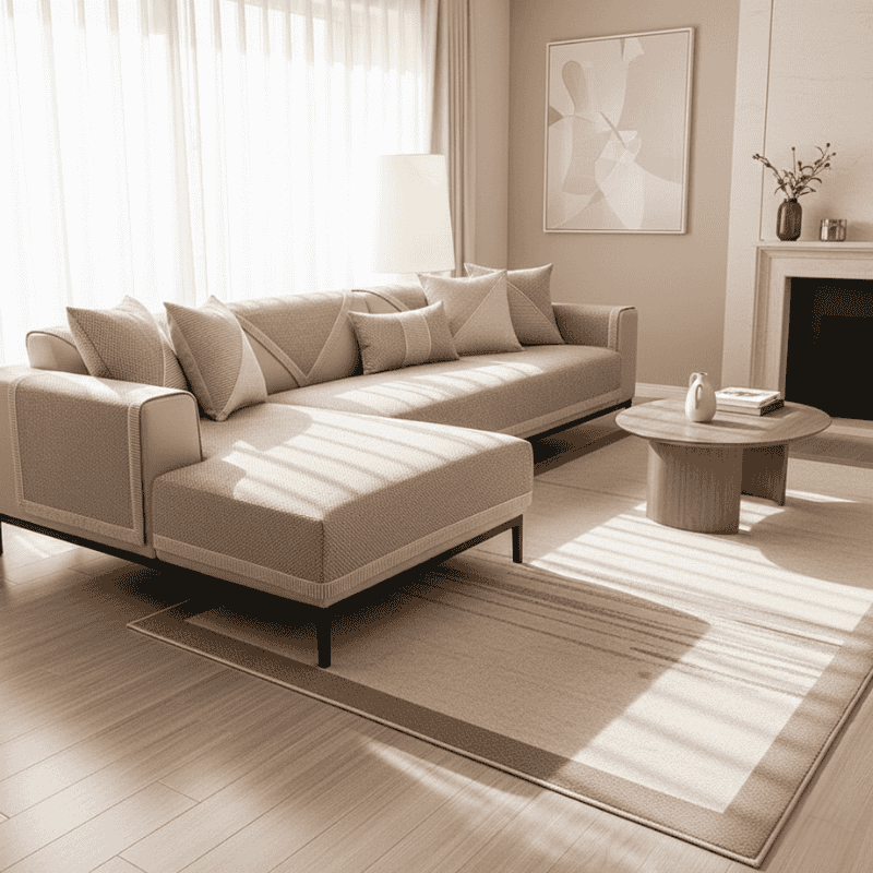 SOFALUX – Copridivano Antiscivolo in Cotone-Lino per Comfort in Ogni Stagione
