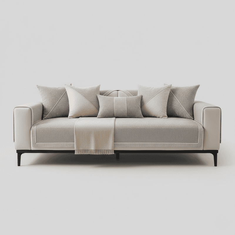 SOFALUX – Copridivano Antiscivolo in Cotone-Lino per Comfort in Ogni Stagione