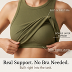 Liora – Canotta con reggiseno integrato per donna