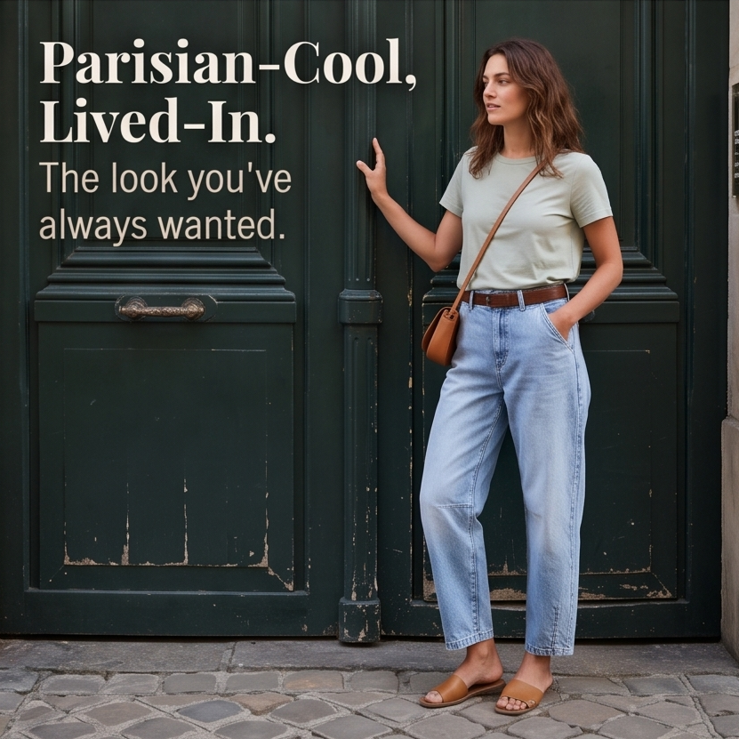 Lumière – Jeans a Barile Cropped con Vita Alta da Donna