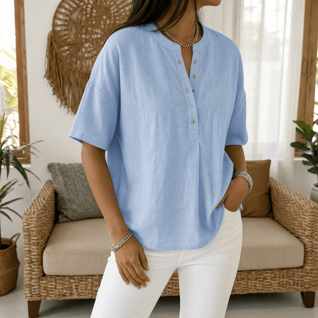 Blusa Henley da Donna Lunavia Senza Sforzo