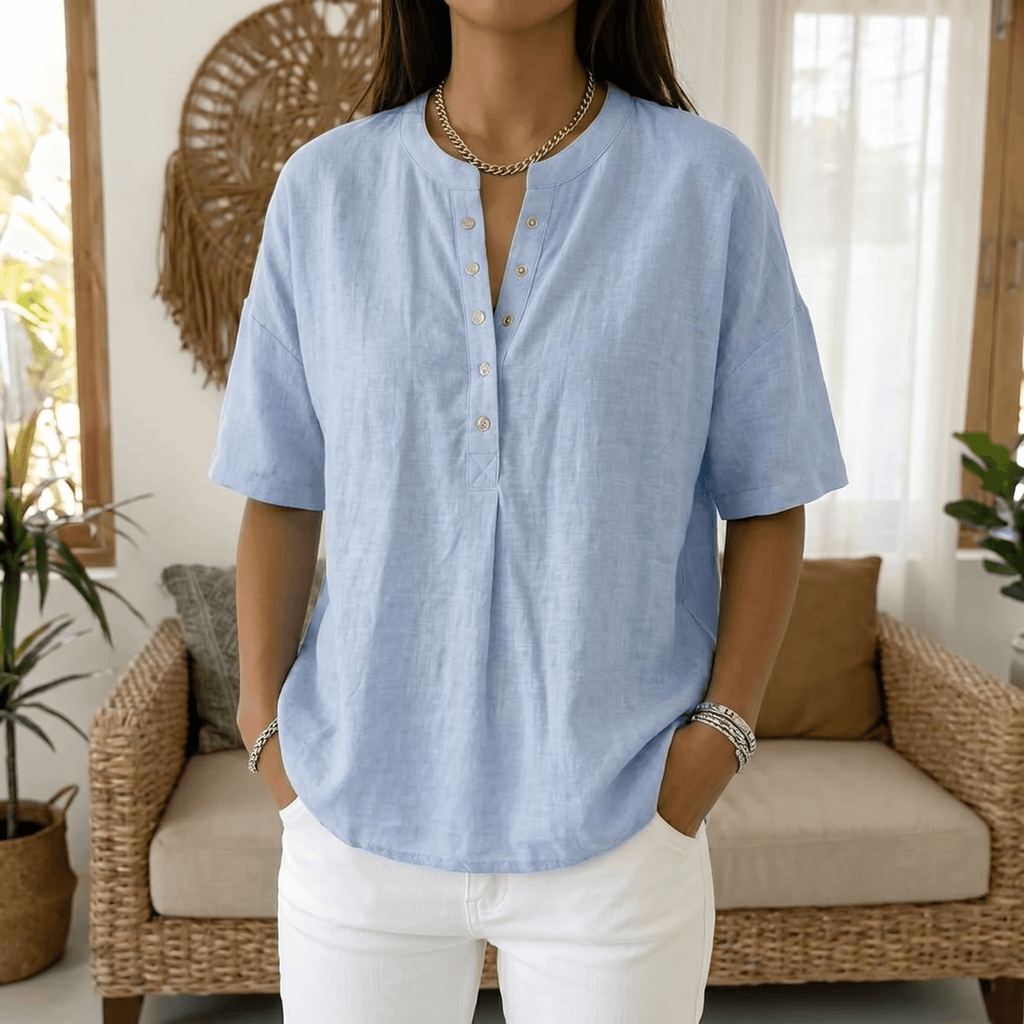 Blusa Henley da Donna Lunavia Senza Sforzo