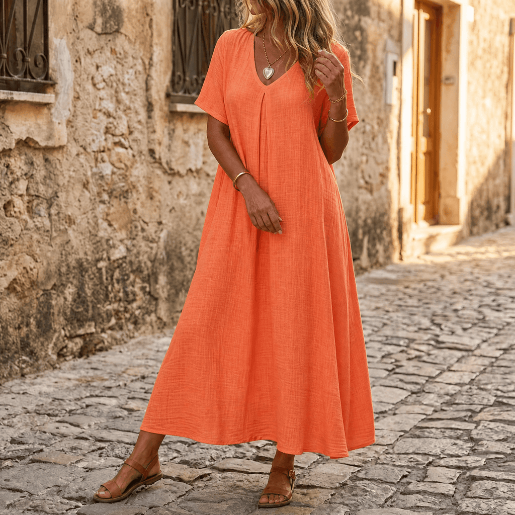 Lunessa – Abito estivo in cotone e lino per donna