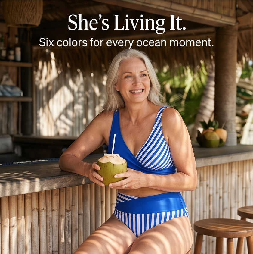 Marivelle – Bikini a vita alta con avvolgimento frontale per donna