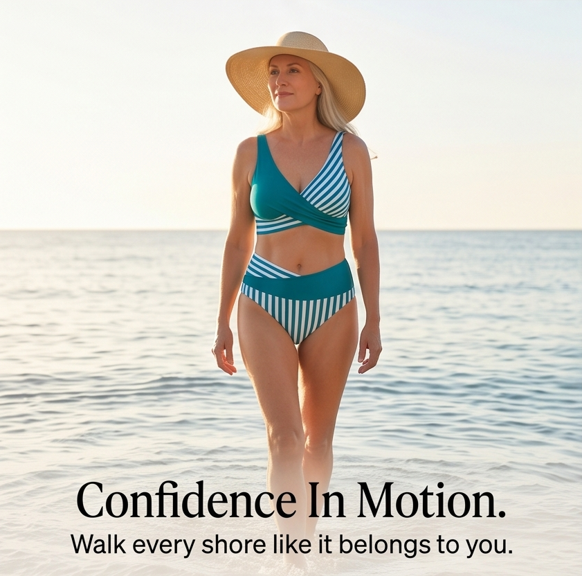 Marivelle – Bikini a vita alta con avvolgimento frontale per donna