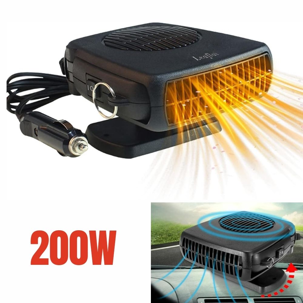 Ventilatore Riscaldatore per Auto 12V – Riscaldatore Portatile in Ceramica 150W/300W per Sbrinamento e Riscaldamento Rapido