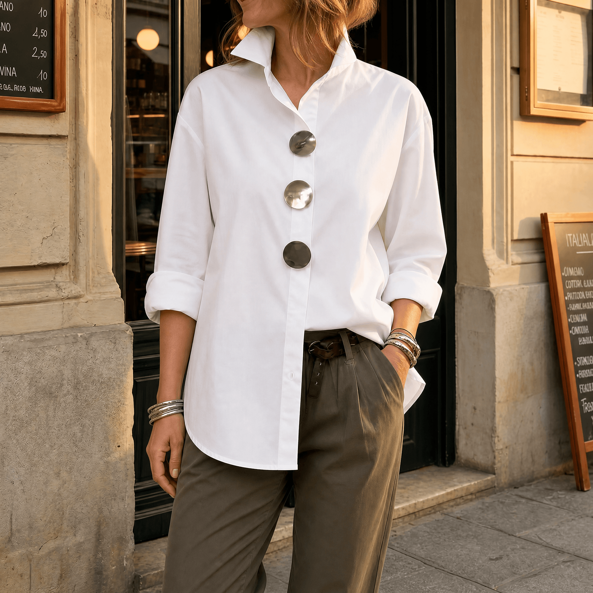 Milenza – Blusa Dichiarazione in Stile Italiano